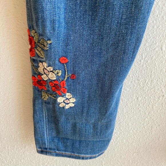 Express Floral Embroidered High Rise Stretch Leggings  Jeggings - Picture 13 of 14